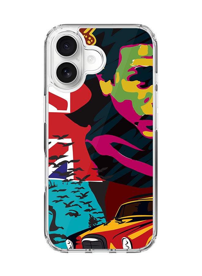 Stylizedd Classic Clear MagSafe Case for iPhone 17 , Hybrid Soft Case Flexible Edges Anti Drop TPU PC Gel Thin Transparent Cover [ Designed for iPhone 17 ] - Retro Spy Full Print