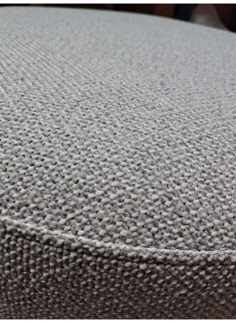 لوفت BELAMI-L، بوف، 60 × 60 × 41 سم، قماش، رمادي مبطن بالكامل - D030/EGG13A بوف عصرية وأنيقة بتصميم فاخر مصنوع من قماش ناعم - لمسة متطورة لغرفة المعيشة الحديثة، - Image 3