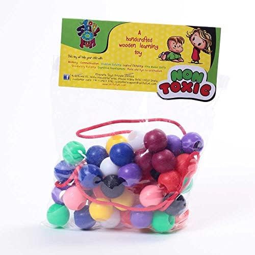 Skillofun Vibrant Beads Collection, Develops Fine Motor Skills, Enhances Hand-Eye Coordination, Color Recognition, Counting Ability, Perfect Educational Toy for Kids 2+, Non-Toxic, Long-Lasting Fun - Image 3