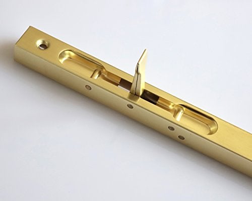 TOGU 10" Solid Stainless Steel Lever Action Flush Bolt,Concealed Security Door Lock For Composite Doors,French Doors,Wood Doors,Double Doors,Dummy Doors,Golden Plated - Image 4
