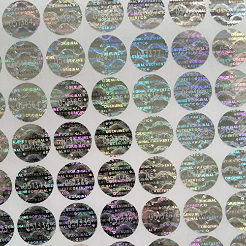 TLK&FBB 0.59 in High Security Tamper Evident Seal Warranty Void Original Genuine Authentic Hologram Labels/Stickers w/Unique Sequential Serial Numbering Tamper Proof Stickers (550) - Image 5
