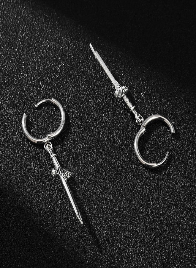 Dr's gift أقراط سيف بتصميم بسيط، أقراط متدلية على طراز قوطي بانك للنساء، هدية من دكتور - Image 3