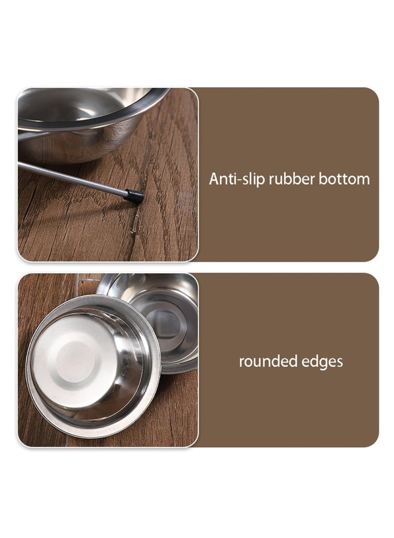 Generic Elevated Double Pet Bowl – Stainless Steel Food & Water Feeder for Cats and Puppies - Image 3