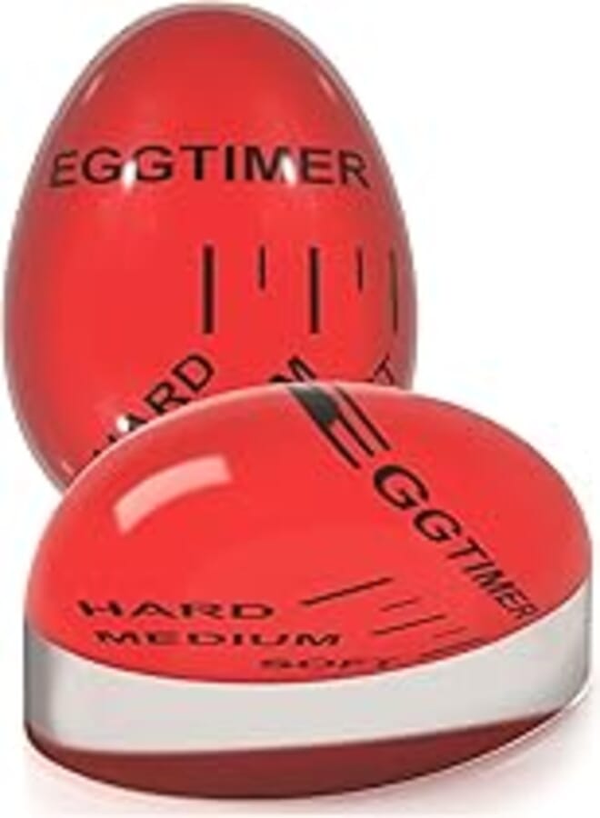 Mevis Line Egg Timer for Boiling Eggs (2 Pcs), Egg Timer That Changes Color When Done for Boiling Soft, Medium or Hard Boiled Eggs 