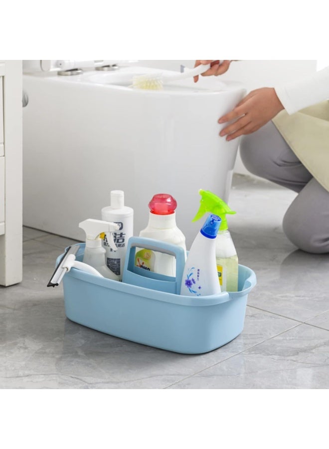 2-Pack Large Cleaning Supplies Caddy Portable Shower Basket Supply Organizer with Handle Plastic Bucket Tool Storage for Bathroom, Bedroom, Kitchen, College Dorm, Under Sink, Garden - Image 3