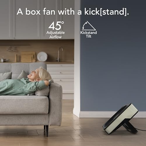 Vornado Model 80X High Velocity Box Fan with Kick Stand, Digital Display, Removable Grille, Variable Speed Control, 1-12 Hour Timer, Powerful Floor Fan for Bedroom, Targeted Cooling Fan, Cool Gray - Image 3