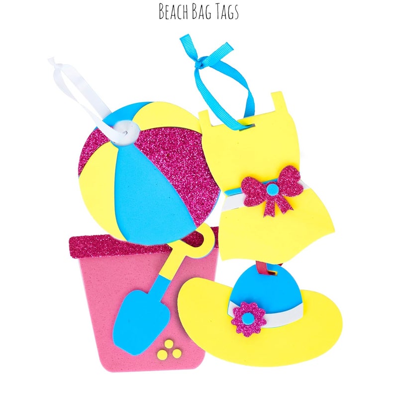 jackinthebox Beach Themed Art Craft Kit | 3 Activities-in-1 | Includes a Beautiful Sunglass Felt Pouch Kit | Best Gift Girls Ages 6-10 Years (3-in-1) - Image 4