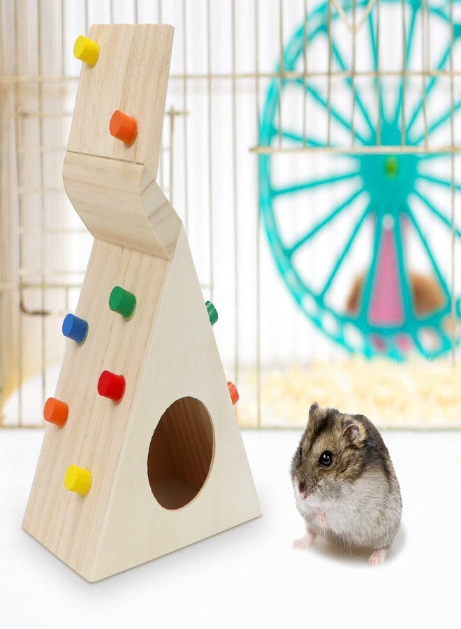 Litewoo Hamster Hut with Climbing Toy Wooden House for Pet Dwarf Hamster Gerbil Rat Small Animal - Image 4