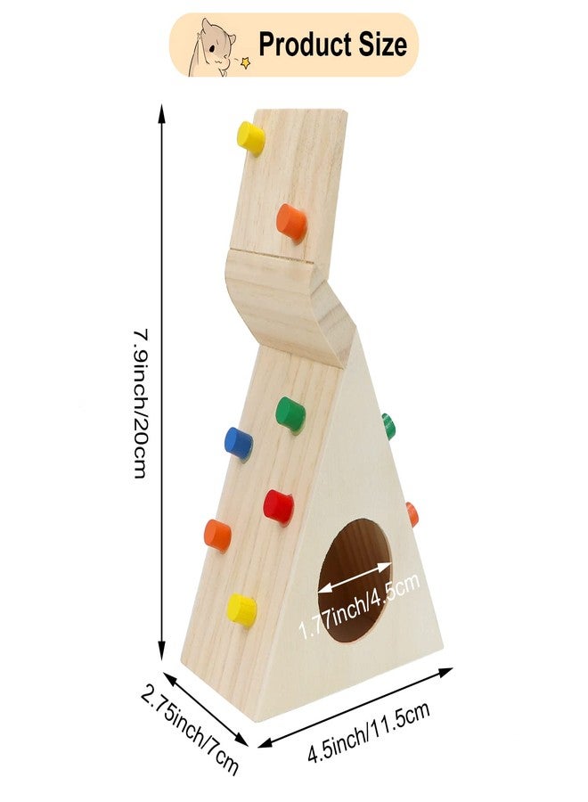 Litewoo Hamster Hut with Climbing Toy Wooden House for Pet Dwarf Hamster Gerbil Rat Small Animal - Image 2