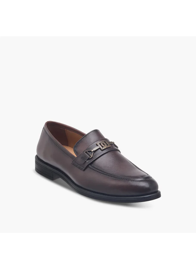 DUCHINI Men's Buckle Detail Slip-On Shoes