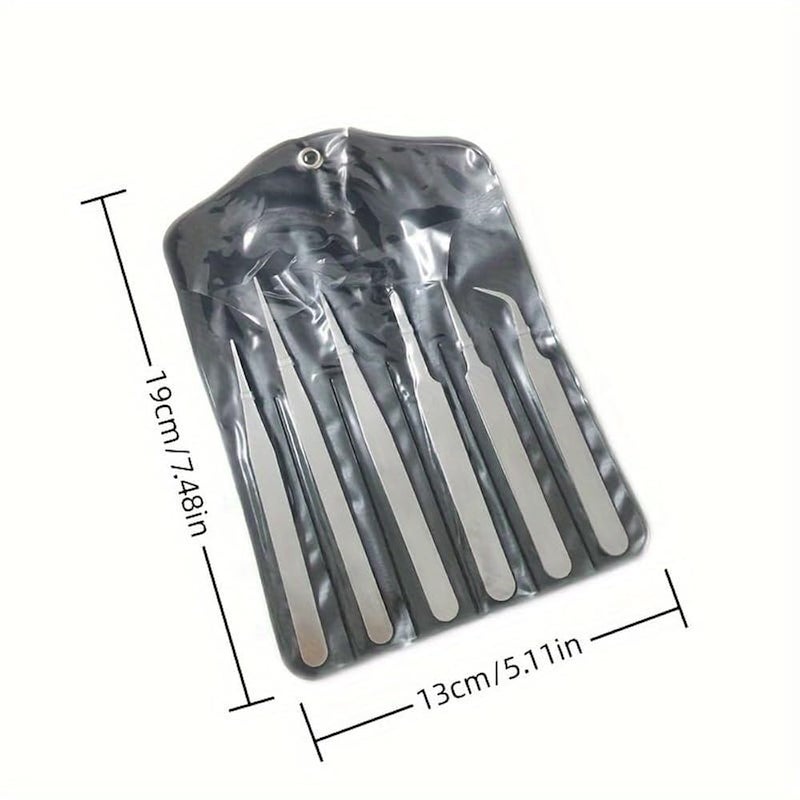 MySouqEg | 6pcs, Precision Tweezers Set, Multi-Specification Tweezer Clips, DIY Notebooks, Diaries, Jewelry Making, Hand Repair Tools, Succulent Planting Care And Home Use, Straight And Curved - Image 5