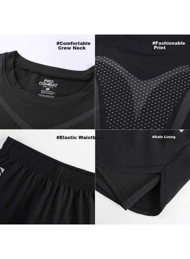 Buruite Men's Swimwear Set Swim Trunks Anti-embarrassment Boxer Briefs Summer Full-body Top Hot Spring Gear - Image 2