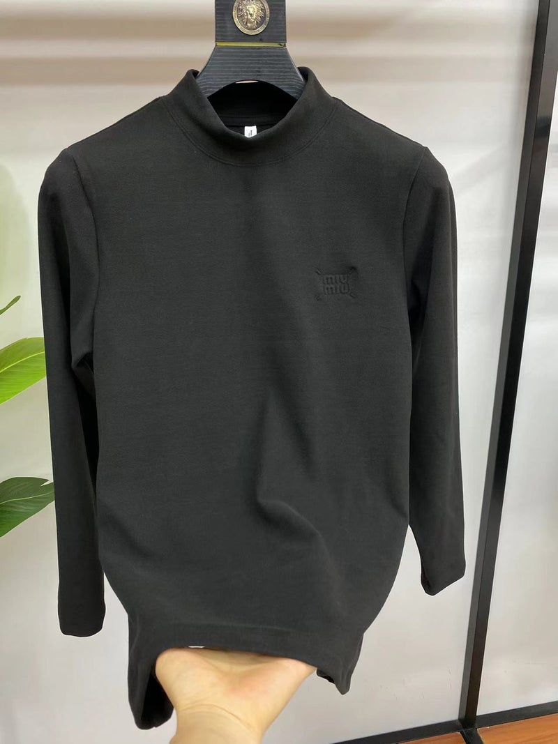 Men'S Long-Sleeved T-Shirt German Velvet Arrival All-Match Simple Solid Color Double-Sided Velvet Base Men'S Sweater - Image 5