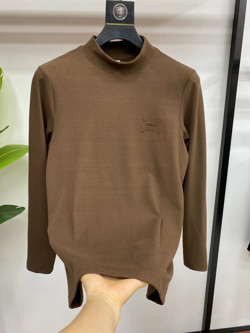 Men'S Long-Sleeved T-Shirt German Velvet Arrival All-Match Simple Solid Color Double-Sided Velvet Base Men'S Sweater - Image 4