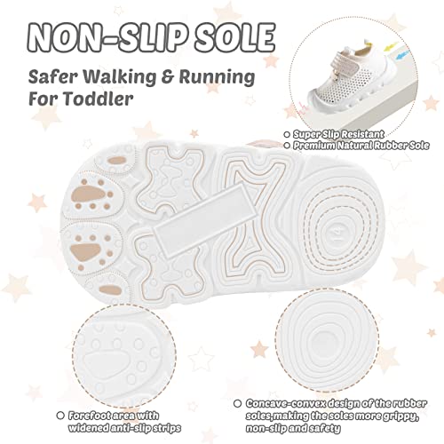 Charrost Baby Walking Shoes Toddler Girl Boy Sneakers Wide Summer Breathable Mesh First Walker Shoes Size 8 Infant Lightweight Soft Slip on Tennis Shoes Non-Slip Outdoor - Image 4