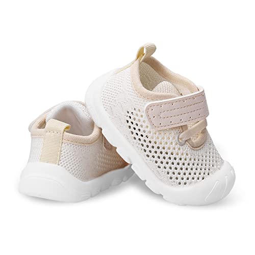 Charrost Baby Walking Shoes Toddler Girl Boy Sneakers Wide Summer Breathable Mesh First Walker Shoes Size 8 Infant Lightweight Soft Slip on Tennis Shoes Non-Slip Outdoor - Image 1