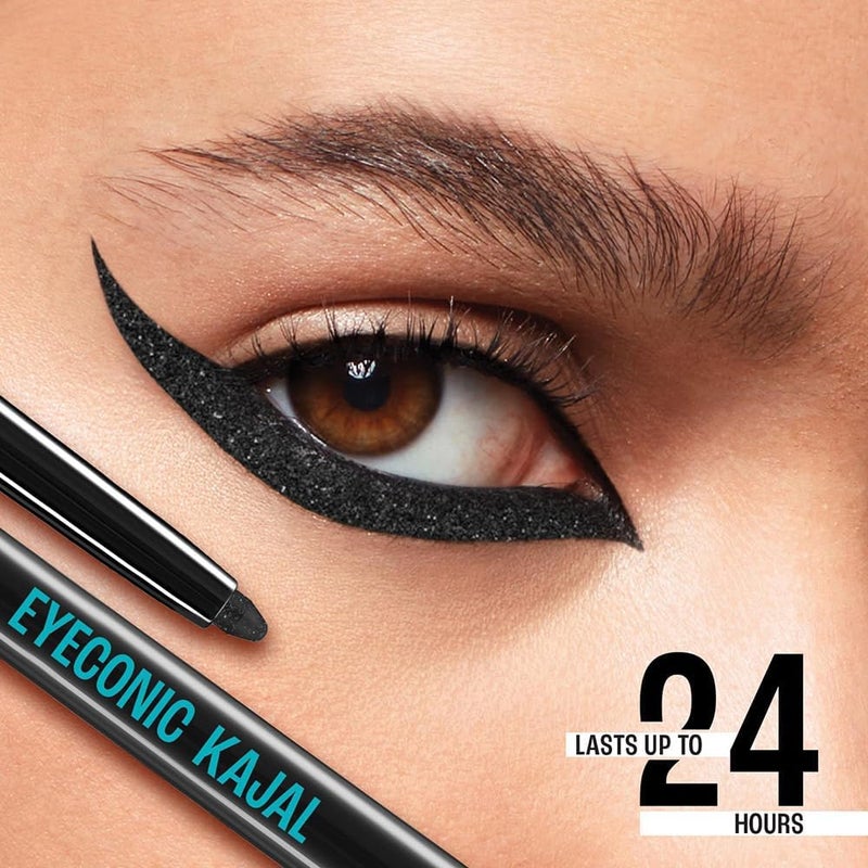 LAKME 9 to 5 Eyeconic Kajal, Sparkling Black, 0.35g - Image 3