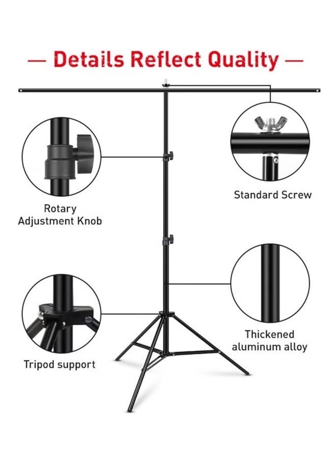Backdrop Stand 2×1.5M Photo Studio Adjustable Background Stand Support kit with 2 Crossbars, 2 Clamps and Carry Bag for Parties, Events Decoration, Wedding, Photography - Image 4
