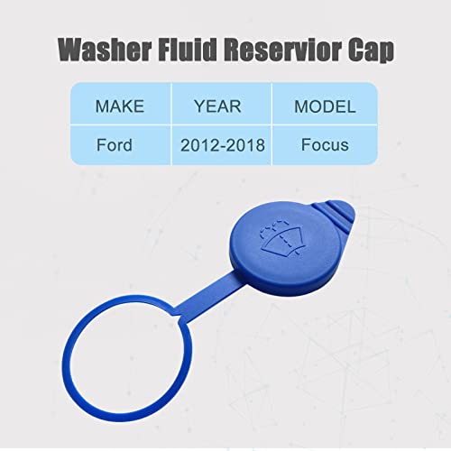 artapek Windshield Washer Fluid Cap Wiper Reservoir Tank Cover Compatible with 2012-2018 Ford Focus - Image 3