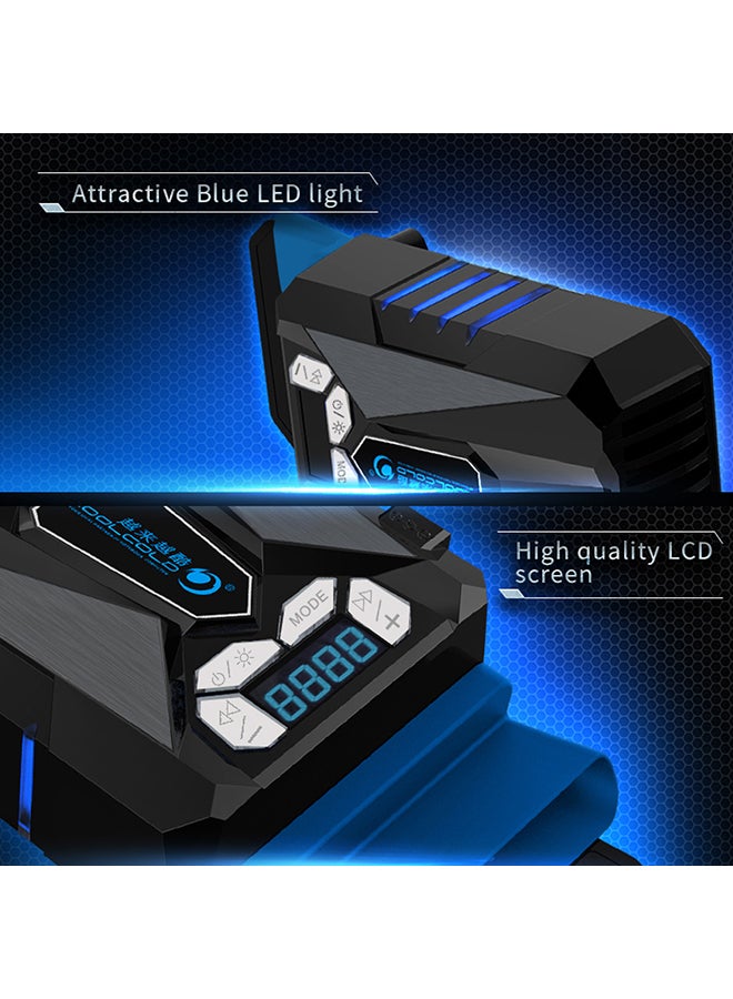 Laptop Air Extracting Cooling Fan With Display Black - Image 5