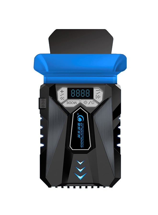 Laptop Air Extracting Cooling Fan With Display Black - Image 1