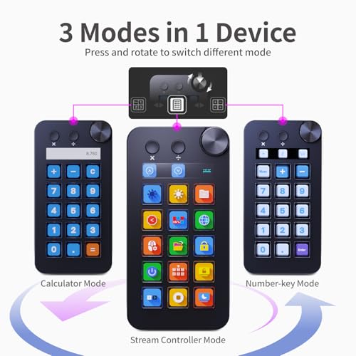 TreasLin VSDinside Stream Controller Deck with 18 Customizable Macro Keys to Trigger Actions in OBS Twitch YouTube for Content Creators Stream Dock Compatible with PC Mac N1 Black Macro Keypad - Image 3