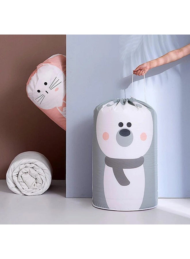 Happy Home 2Pcs Jumbo Waterproof Storage Bag for Blankets, Quilts, Clothes & Toys – Luxury Imported Drawstring Storage Organizer – Heavy-Duty Water-Proof Coated Material – Dust, Moisture, Stain & Insect Protection – Extra Large Size 45 × 85 cm - Image 4