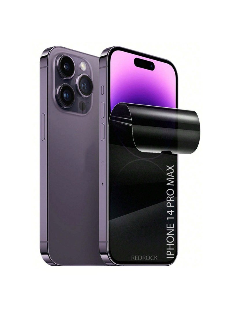 Privacy Screen Protector Surface Ceramic film matte Anti Spy (NOT Tempered Glass) for iPhone 14 Pro Max Black - Image 1