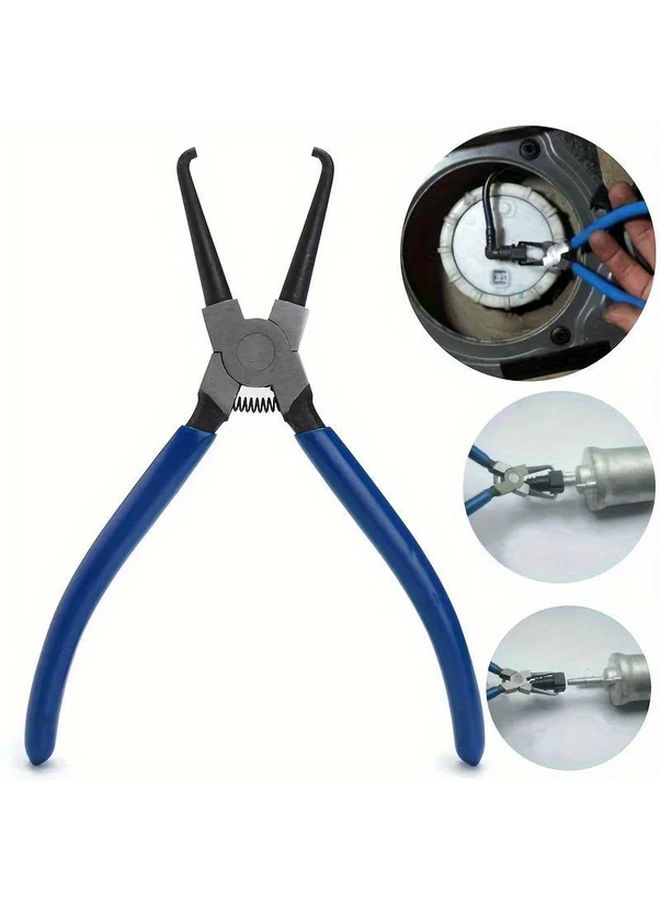1pc Metal Fuel Filter Hose Removal Pliers Ergonomic Blue Handles Automotive Tool - Image 5
