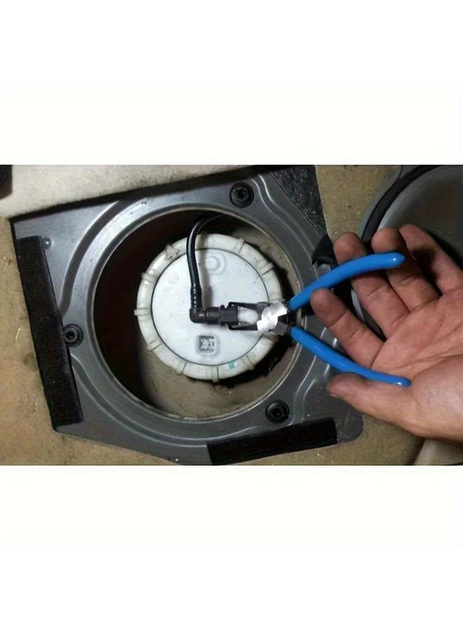 1pc Metal Fuel Filter Hose Removal Pliers Ergonomic Blue Handles Automotive Tool - Image 4