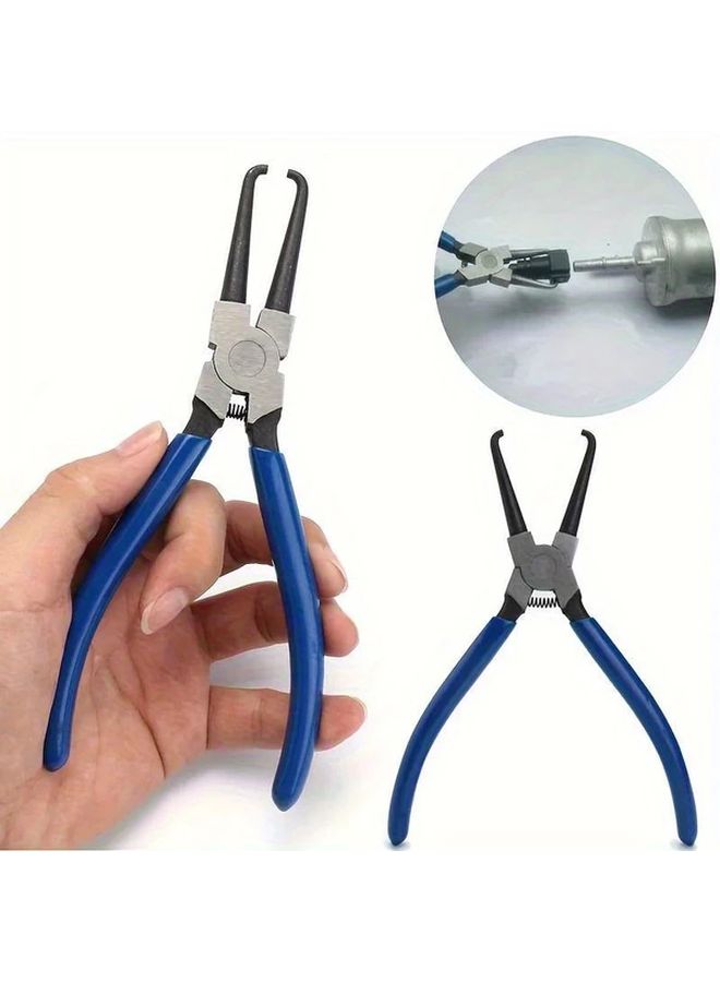 1pc Metal Fuel Filter Hose Removal Pliers Ergonomic Blue Handles Automotive Tool - Image 3