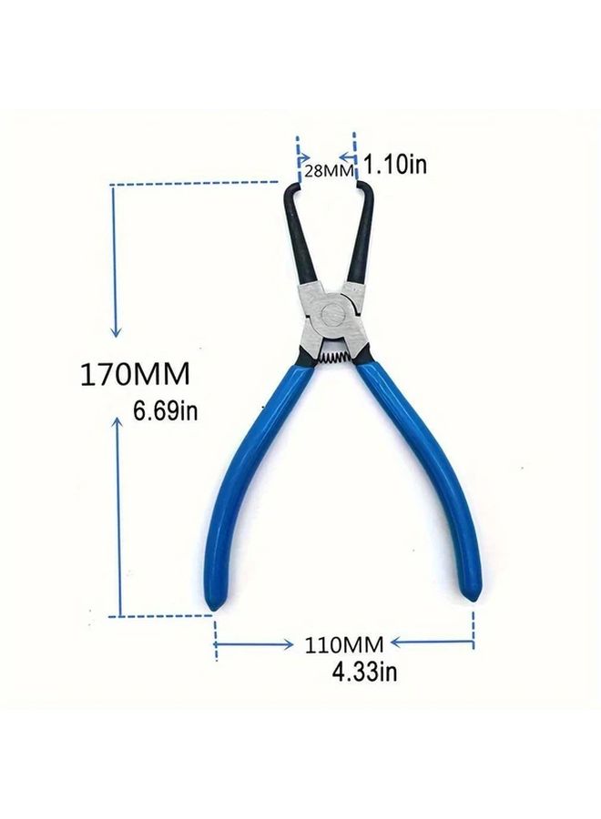 1pc Metal Fuel Filter Hose Removal Pliers Ergonomic Blue Handles Automotive Tool - Image 2