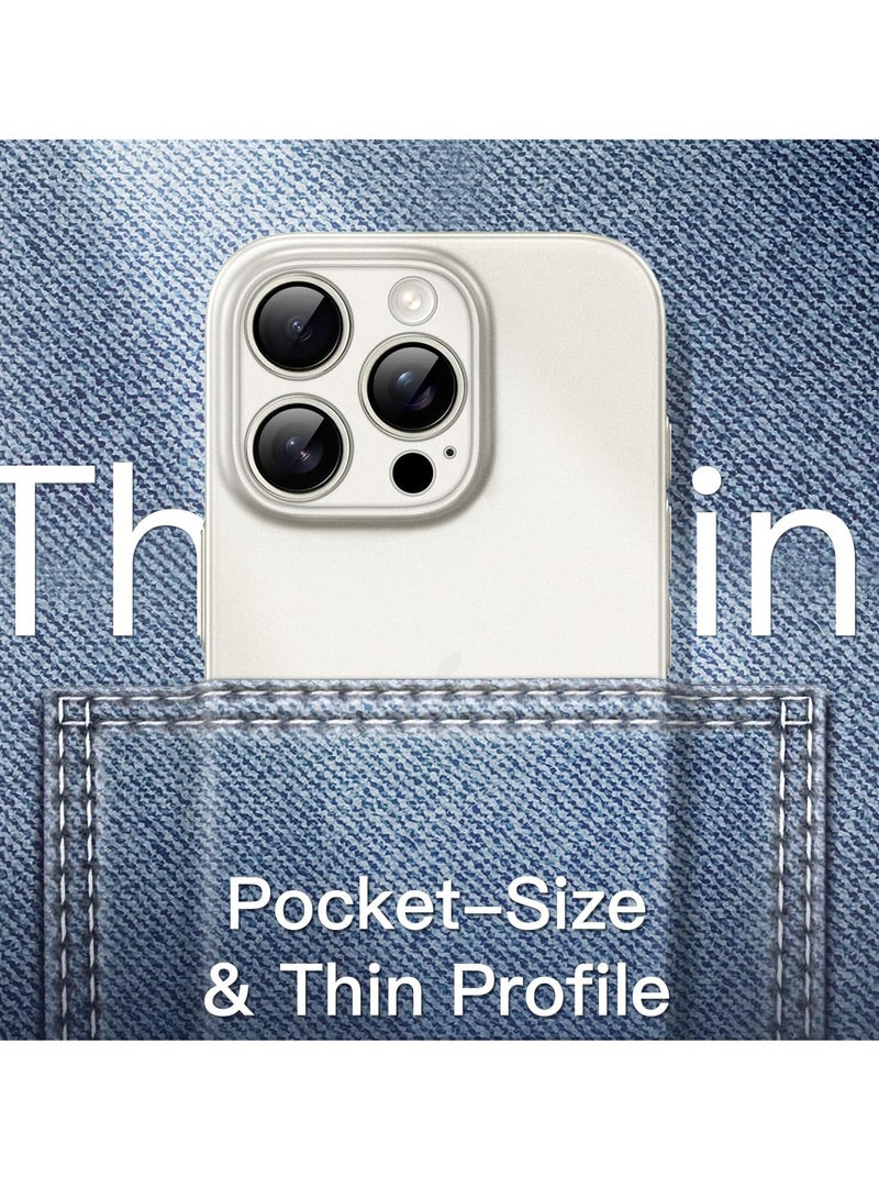 TIGER Ultra Slim Case for iPhone 16 Pro 6.3 Inch – 0.35mm Thin Lightweight Matte Finish PP Hard Case, Full Camera Lens Protection, Minimalist Design, Shockproof and Scratch-Resistant, Durable iPhone Cover - Image 4