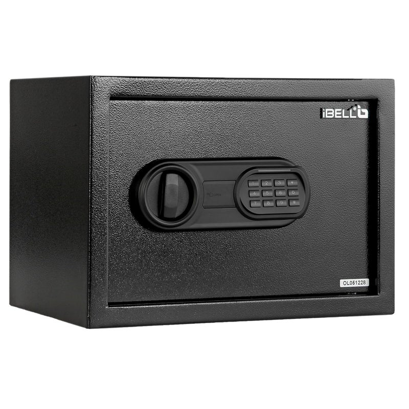 iBELL SL23S Digital Electronic Safe Locker for Personal and Office Use 23L Black Locker with Blue LED Light and Emergency Key Access 12 Months Warranty - Image 1