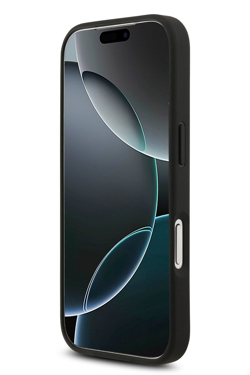 GUESS iPhone 17 Pro Max MagSafe Case 4G PU Leather With Round Patch & Classic Logo / Magsafe Compatible / Ultra Slim / lightweight design / Easy Installation - Black - Image 5