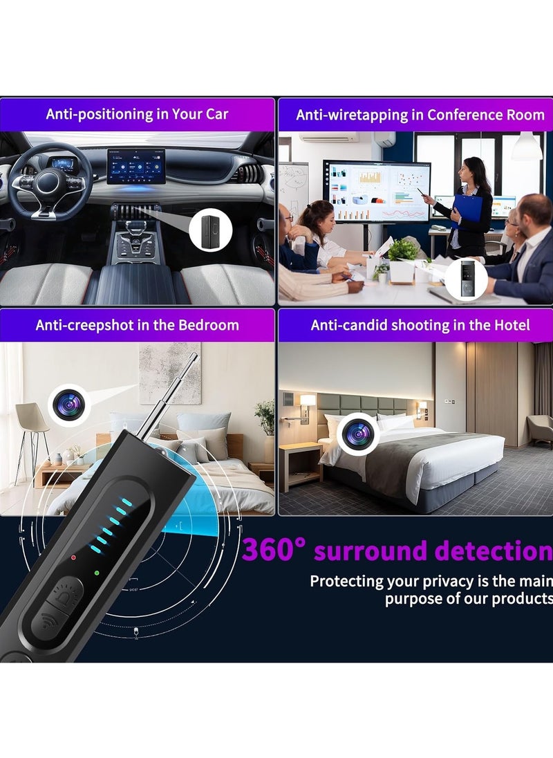 Generic - Hidden Camera Detectors, Camera Detector, Bug and Hidden Camera Detector, Anti Spy RF Signal Scanner, Wireless Rechargeable for Home, Office, Travel, Hotel, 6 Levels Sensitivity 4 Modes, 34H Work - Image 1