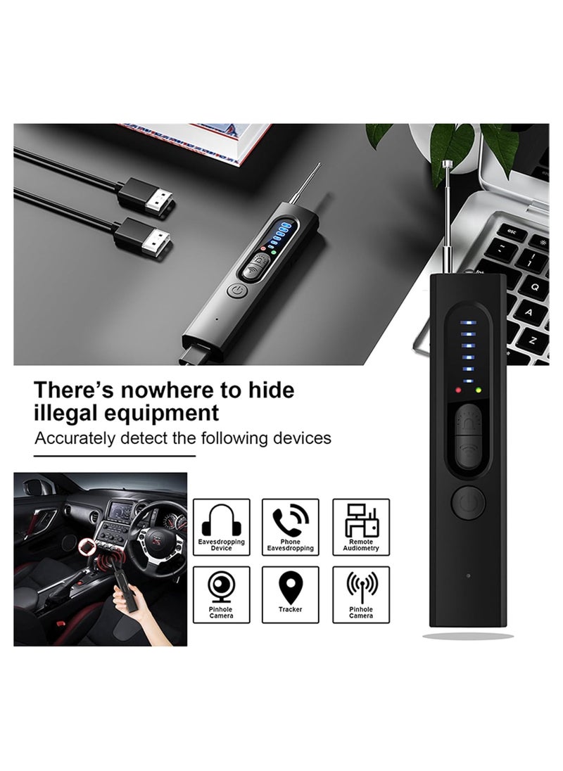 Generic - Hidden Camera Detectors, Camera Detector, Bug and Hidden Camera Detector, Anti Spy RF Signal Scanner, Wireless Rechargeable for Home, Office, Travel, Hotel, 6 Levels Sensitivity 4 Modes, 34H Work - Image 1