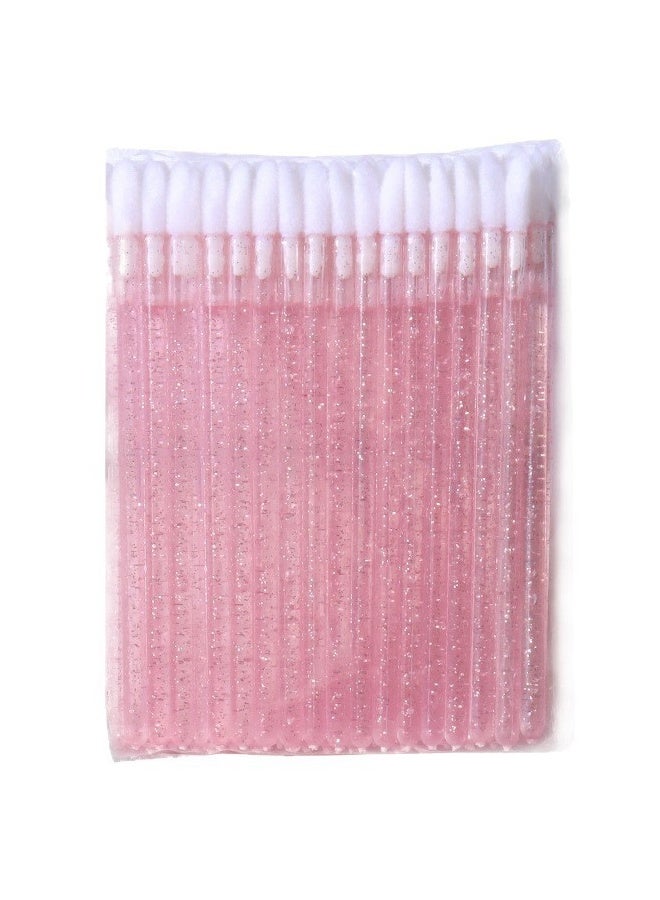 MAANGE Disposable Lip Brush Kit, 20 Brushes Per Pack, Pink Crystal Handle (Pink) - Image 4