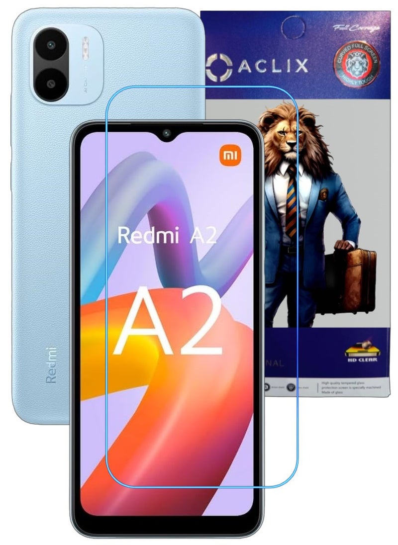 ACLIX Antistatic ESD Dustproof Premium Quality High Definition Clear Tempered Glass Screen Protector Designed For Xiaomi Redmi A2+ - Image 1