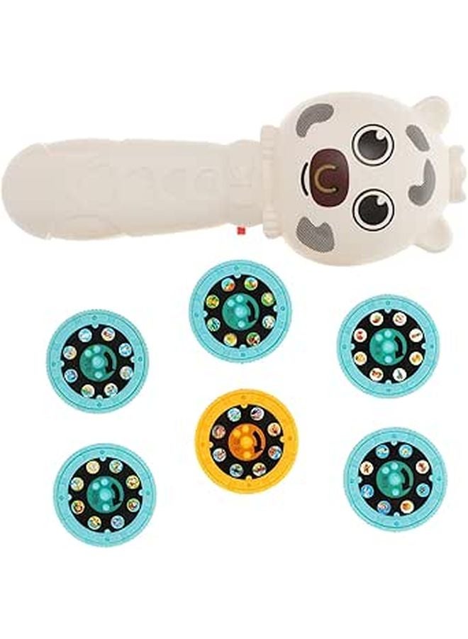 Cartoon Pattern Flashlight Projector for Kids Bedtime Learning Wall Ceiling Projection Torch Random Color - Image 1