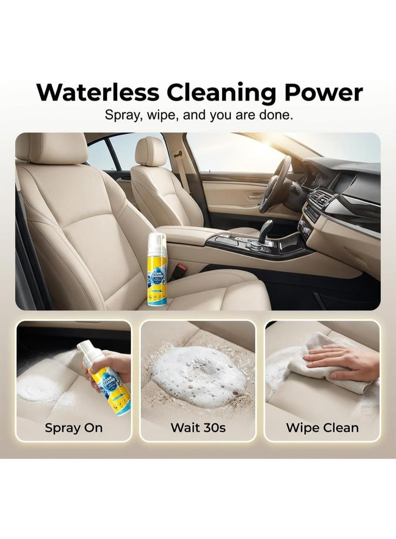 ATRJSZ 4-in-1 Multi-Enzyme Foam Cleaner, New Foam No-Rinse Cleaner, All-Purpose Deep Cleaning Spray for Car Interior, Kitchen Grease, Bathroom Tiles, Sofa Upholstery (1) - Image 4