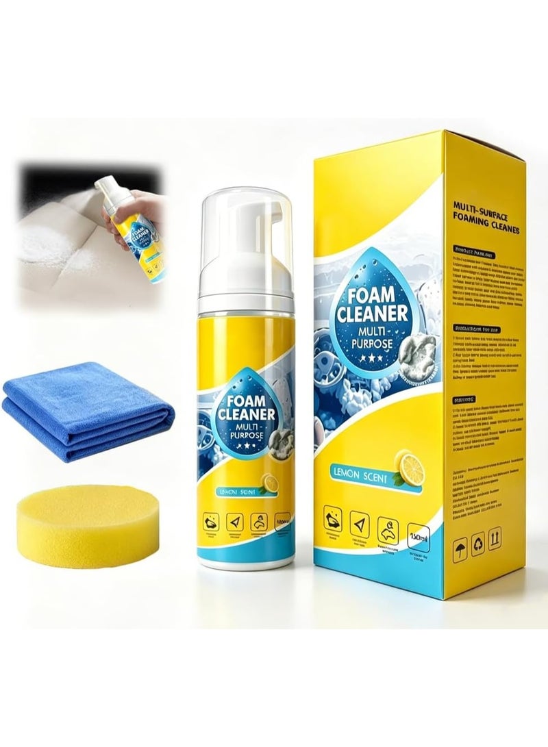 ATRJSZ 4-in-1 Multi-Enzyme Foam Cleaner, New Foam No-Rinse Cleaner, All-Purpose Deep Cleaning Spray for Car Interior, Kitchen Grease, Bathroom Tiles, Sofa Upholstery (1) - Image 1