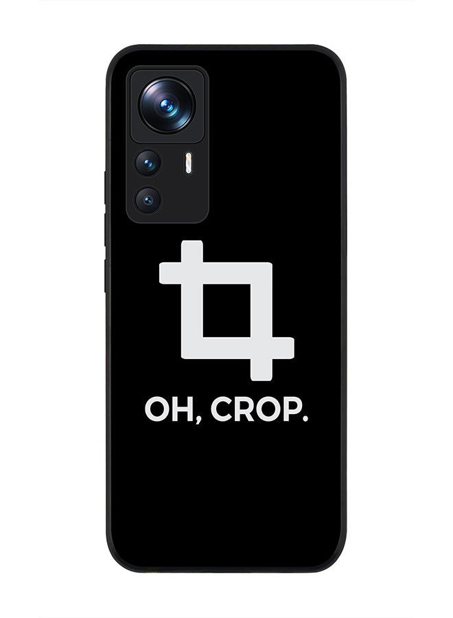 Stylizedd Rugged Black edge case for Xiaomi 12T/12T Pro Slim fit Soft Case Flexible Rubber Edges Anti Drop TPU Gel Thin Cover - Oh Crop - Image 1