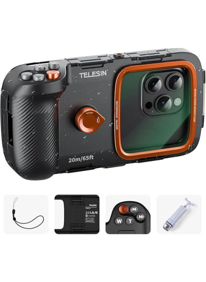 TELESIN Universal Underwater Phone Case for Snorkeling and Diving - Image 1