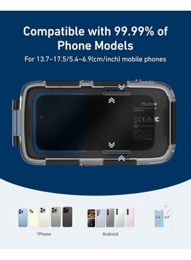 TELESIN Universal Underwater Phone Case for Snorkeling and Diving - Image 4