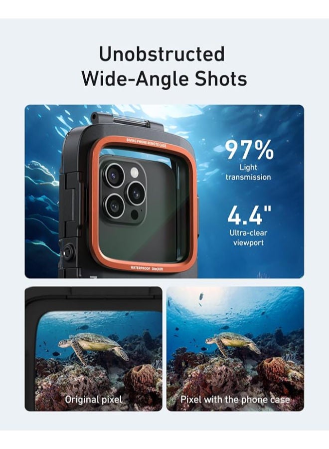 TELESIN Universal Underwater Phone Case for Snorkeling and Diving - Image 3
