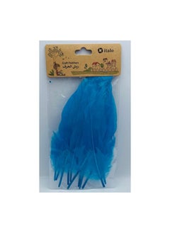 ITALO 11 Pcs Feathers Crafts Goose Feathers for DIY Earrings Craft For Home Wedding Baby Shower Decorations Blue  - Image 4
