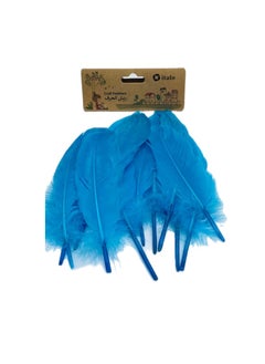 ITALO 11 Pcs Feathers Crafts Goose Feathers for DIY Earrings Craft For Home Wedding Baby Shower Decorations Blue  - Image 2