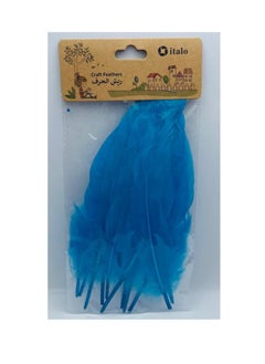 ITALO 11 Pcs Feathers Crafts Goose Feathers for DIY Earrings Craft For Home Wedding Baby Shower Decorations Blue  - Image 5