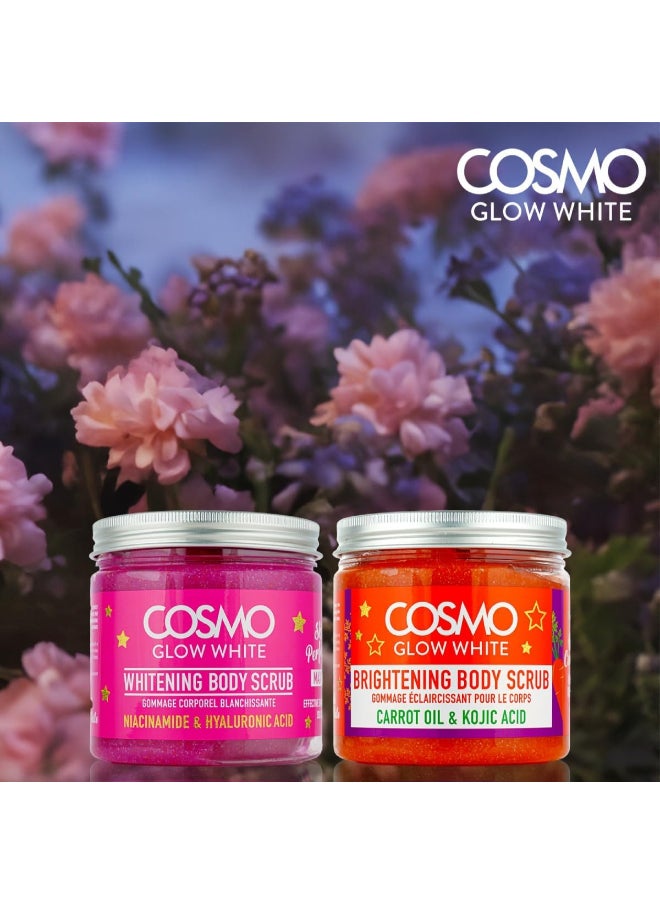 COSMO Cosmo Glow White Brightening Body Scrub 475ml, Carrot Oil & Kojic Acid, Gently Exfoliates the Skin, Making Skin Feels Softer, Smoother, More Supple, For Unisex  - Image 3